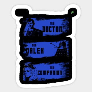 The Doctor,The Dalek,The Companion Sticker